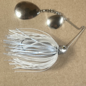 3/8oz Bingo Blue Satin Shad Double Colorado Spinnerbait